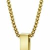 New Van Heusen Van Heusen 3D Engravable Vertical Bar Pendant Necklace