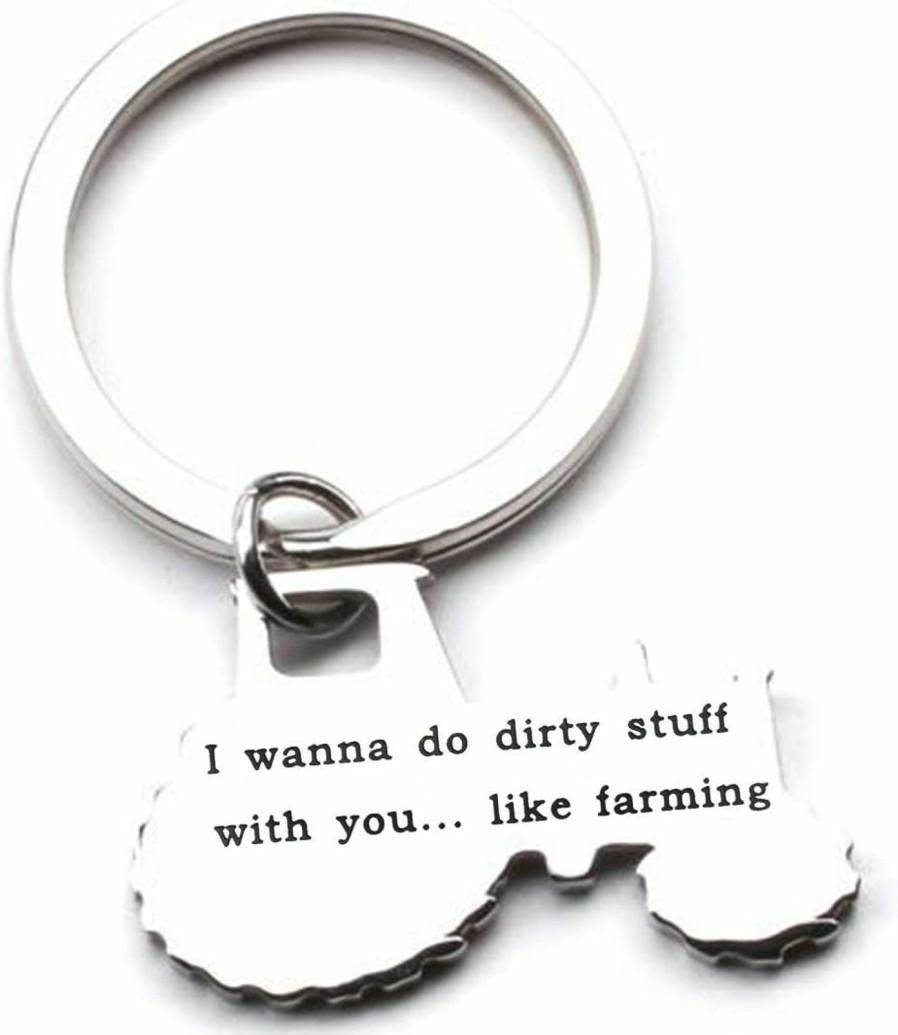 Online bobauna Bobauna Farm Tractor Keychain I Wanna Do Dirty Stuff With You Like Farming Farmer Gift For Dad Uncle Husband