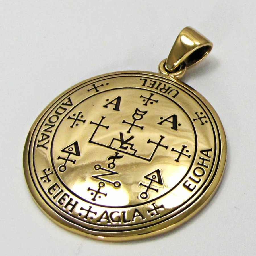 Best Moonlight Mysteries Moonlight Mysteries Bronze Sigil Of Archangel Uriel Talisman Necklace