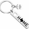 Wholesale FAADBUK Faadbuk Texas Is Home Keychain Proud Texan Lone Star State Jewelry Texas Gift United States Map Keychain (Proud Texan K-S)