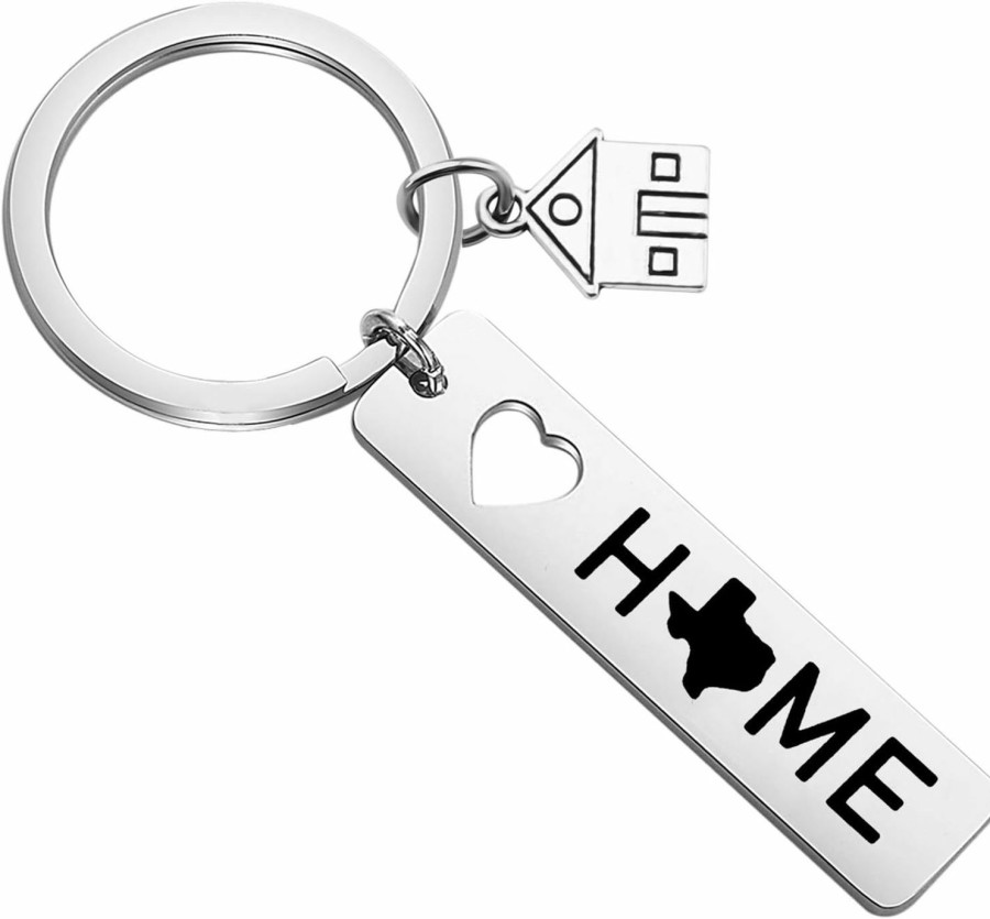 Wholesale FAADBUK Faadbuk Texas Is Home Keychain Proud Texan Lone Star State Jewelry Texas Gift United States Map Keychain (Proud Texan K-S)