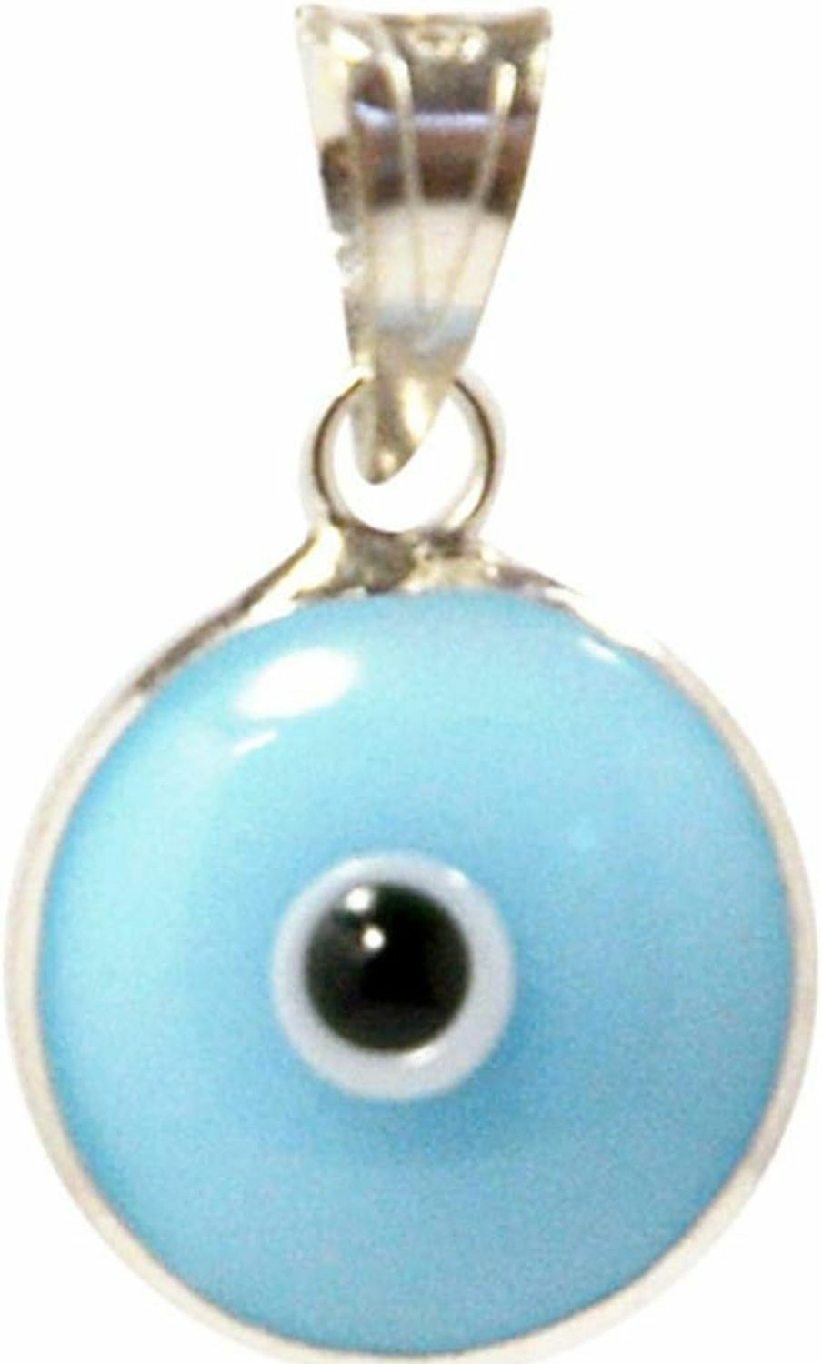 Clearance MIZZE Made for Luck Mizze Made For Luck Authentic 925 Sterling Silver 10 Mm Round Glass Evil Eye Charm Turkish Protection Pendant Diy - 14 Colors To Choose From