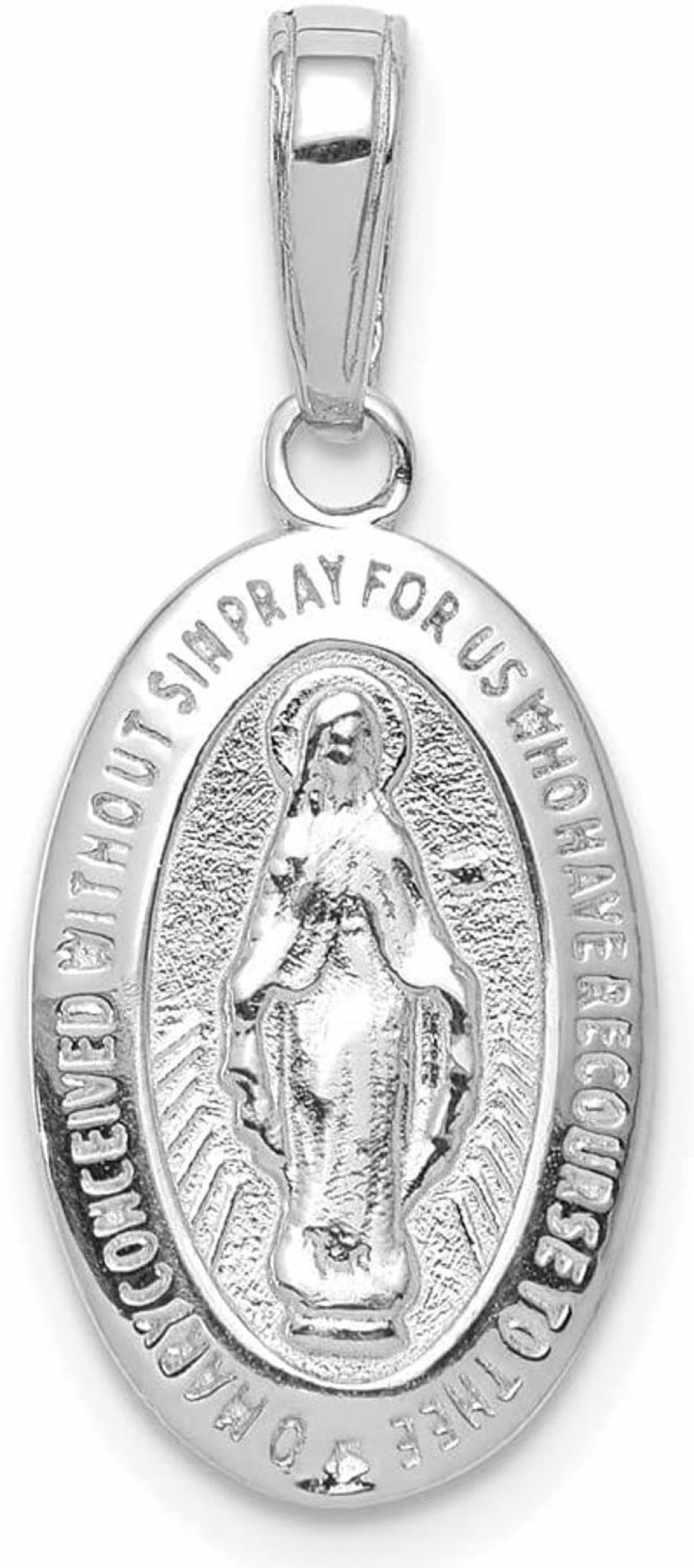 Hot Auriga Fine Jewelry Auriga Fine Jewelry 10K Yellow Or White Gold Miraculous Medal Pendant For Women (L- 0.95 Inch, W- 0.44 Inch)