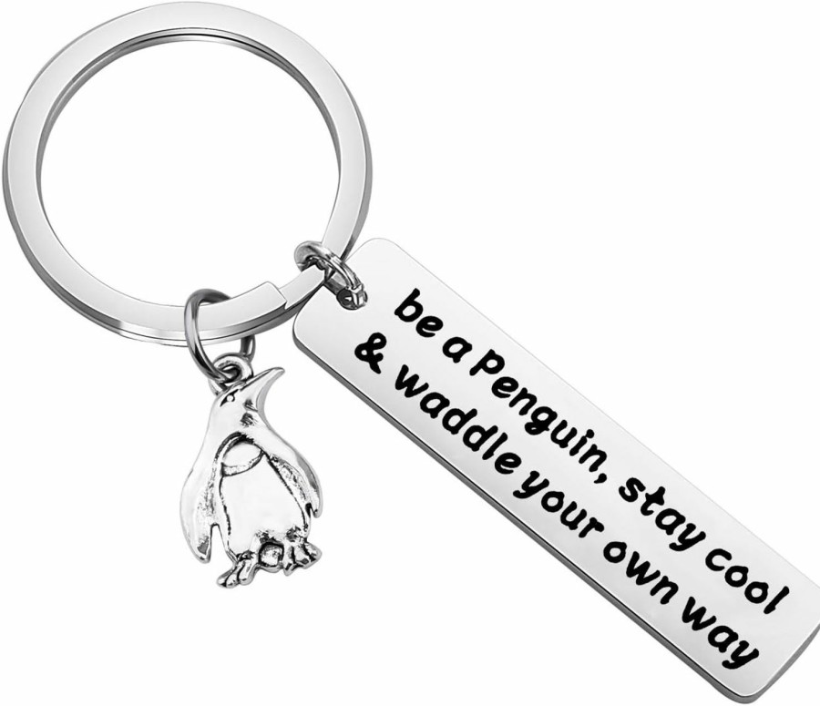 Clearance Gzrlyf Gzrlyf Penguin Keychain Inspirational Penguin Gifts For Penguin Lovers Be A Penguin Stay Cool And Waddle Your Own Way