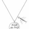 Clearance LQRI Lqri Airforce Mom Gift Proud Air Force Mom Necklace Airplane Charm Military Deployment Gift Necklace For Mother