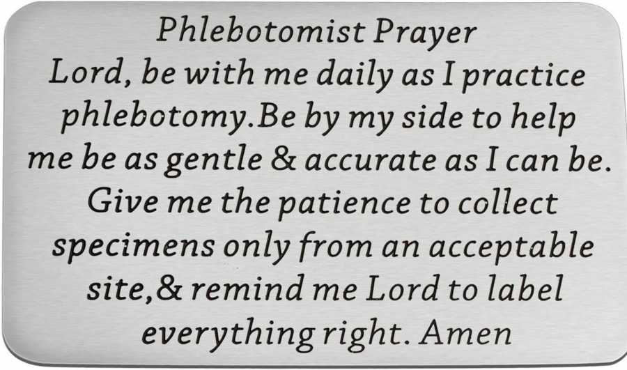 Best FEELMEM Feelmem Phlebotomist Gift Phlebotomist Prayer Wallet Insert Venipuncturist Gift Hematologist Phlebotomy Technician Gift