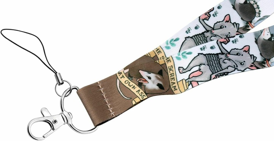 Clearance WSNANG Wsnang Opossum Lovers Gifts Opossum Id Holder Keychain For Women Men Wildlife Rescue Gift Opossum Mom Gift