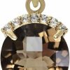 Wholesale Silvershake Silvershake 4Ct. 11Mm Natural Round Shape Smoky Quartz And Topaz 14K Yellow Gold Plated 925 Sterling Silver Pendant