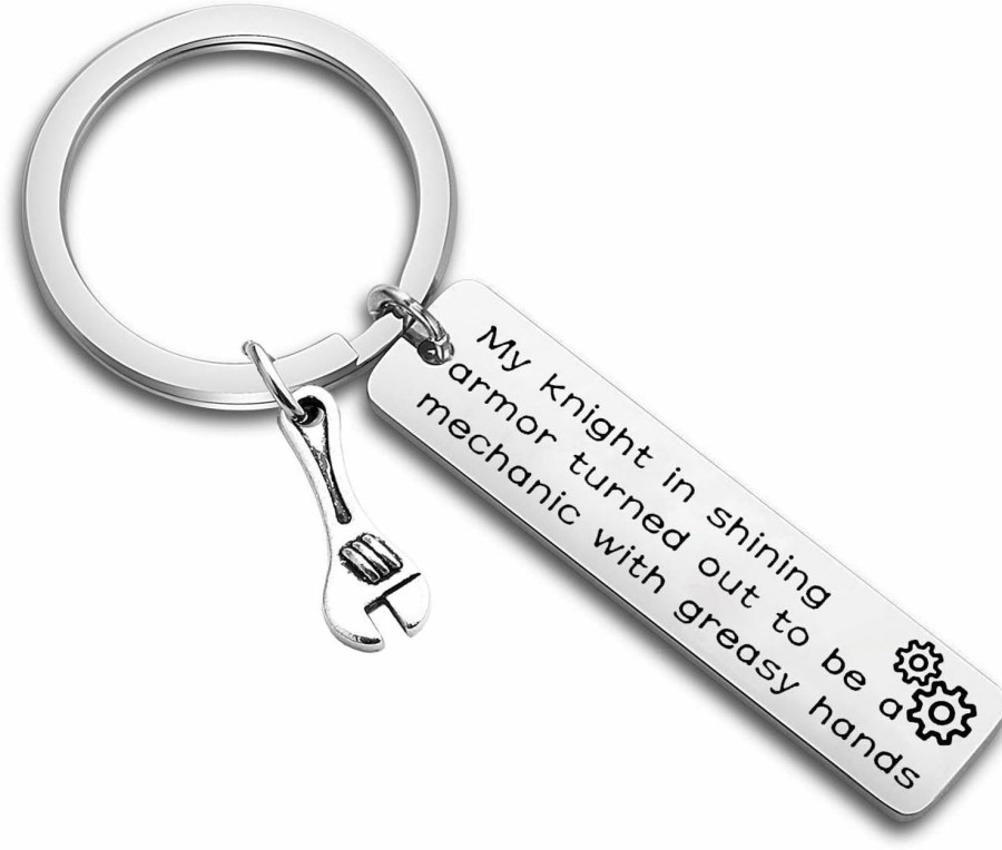 Hot Gzrlyf Gzrlyf Mechanic Keychain My Knight In Shining Armor Funny Mechanic Gifts Machinist Gifts