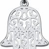 Hot Jewelry America Jewelry America 14K White Gold Filigree Hamsa Hand Of Fatima Charm Pendant