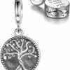 Wholesale APOTIE Sterling Silver Cremation Urn Bead Charm For Ashes - S925 Holds Ash Keepsake Pendant Family Tree Of Life Memorial Jewelry Gifts For Women Loss Loved One