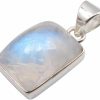 Best SilverStarJewel Silverstarjewel Blue Rainbow Moonstone Pendant 1\" 3.0 Grams 925 Fine Silver Latest Style