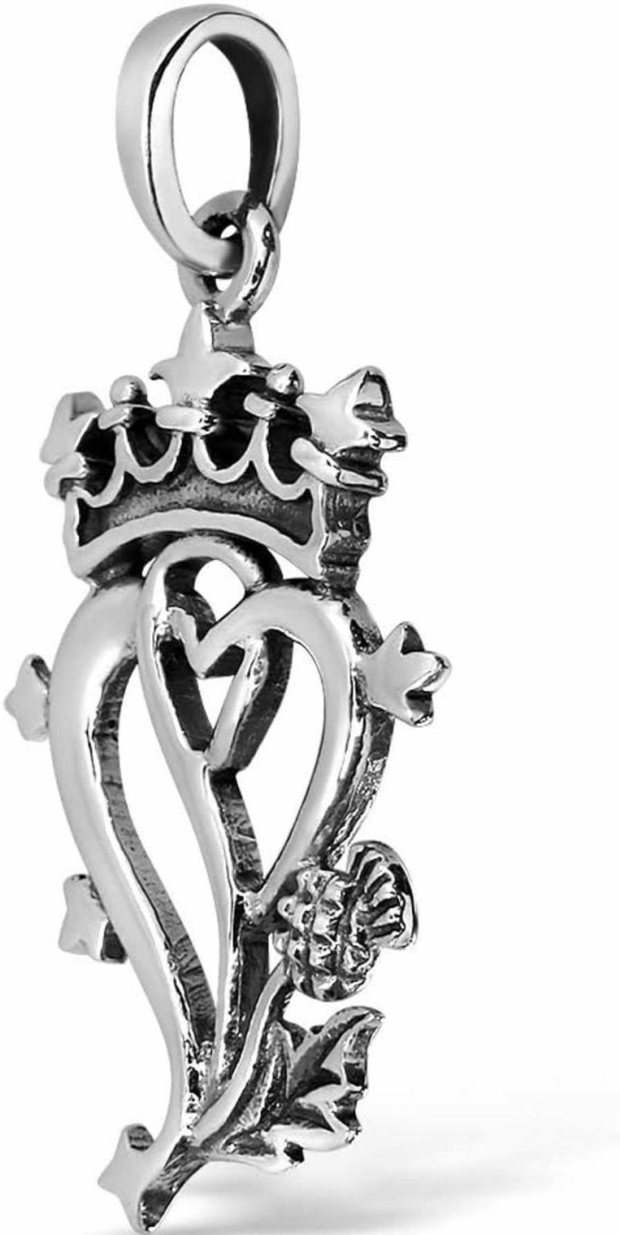 Best W | S WITHLOVE SILVER Withlovesilver 925 Sterling Silver Classic Scottish Style Heart Crown Luckenbooth And Thistle Pendant