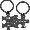 Online MYOSPARK Myospark His And Hers Jewelry The Mac The Cheese Keychain Gift For Couples Anniversary Jewelry Wedding Gift