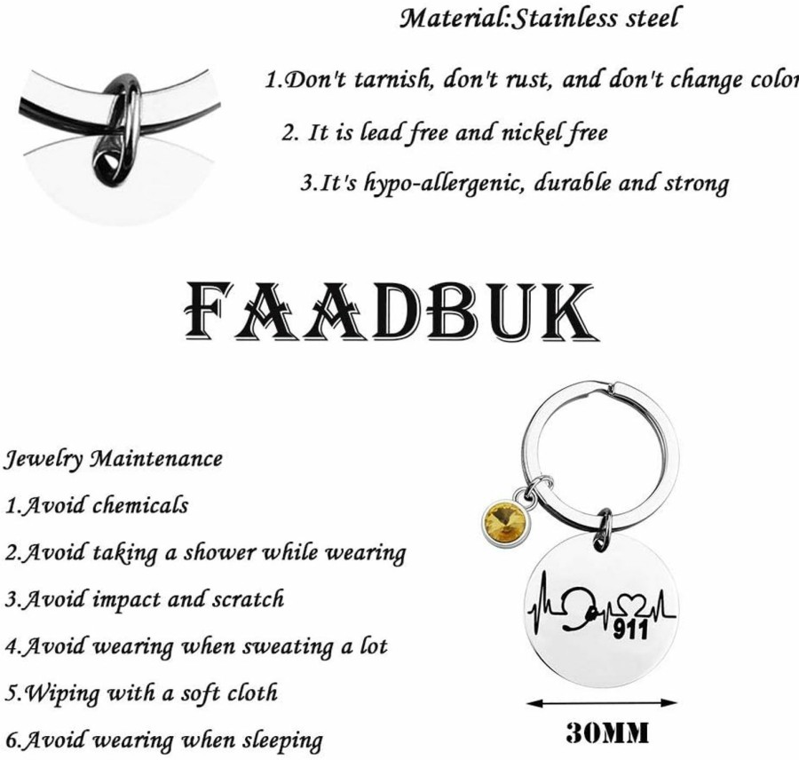 Clearance FAADBUK Faadbuk Dispatcher Keychain Dispatcher Gift 911 Operator Gift 911 Dispatcher Gift Emergency Dispatcher Gift