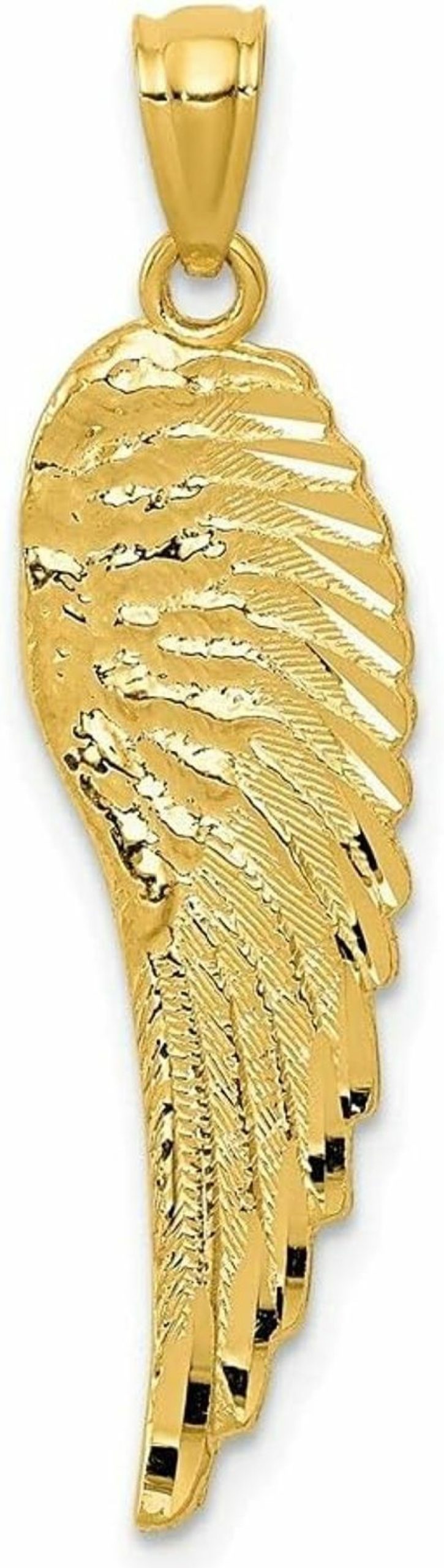 Clearance Diamond2Deal Diamond2Deal 14K Yellow Gold Angel Wing Pendant For Women