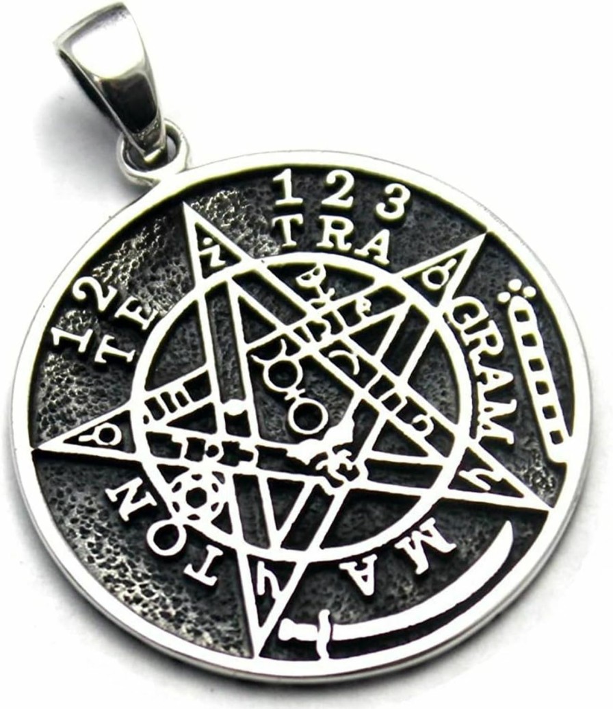 Clearance Amazon Cosumosu Sterling Silver Tetragrammaton Pentacle Star Eliphas Levi'S Pendant