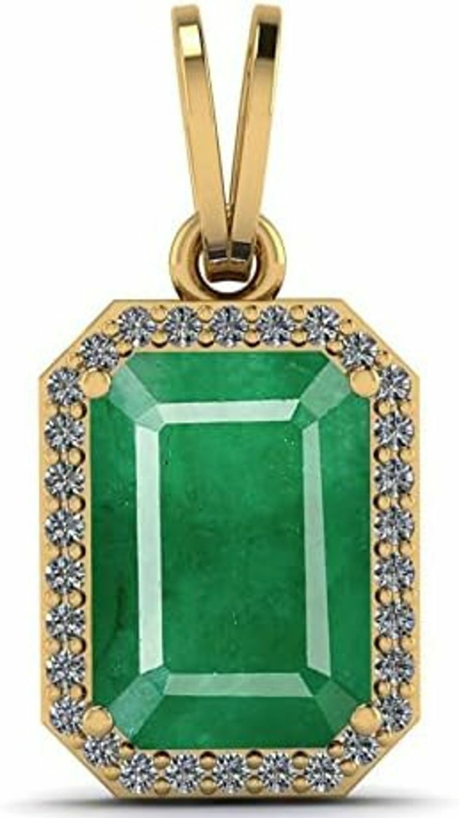 Hot LMDPRAJAPATIS Lmdprajapatis Natural Lab Certified Original 5.50 Carat Colombian Emerald Panna Jwelery Pendant For 22K Gold Plated Everywear