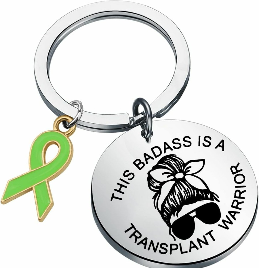 Online TIIMG Tiimg Funny Transplant Gift This Badass Is A Transplant Warrior Keychain For Heart Liver Transplant Fighter