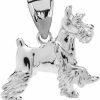 Clearance Claddagh Gold Solid Sterling Silver Schnauzer Charm Pendant