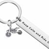 Clearance PLITI Pliti Dirt Bike Rider Gifts Dirt Bike Boyfriend Keyring Keep Calm And Ride On Dirtbike Rider Keychains