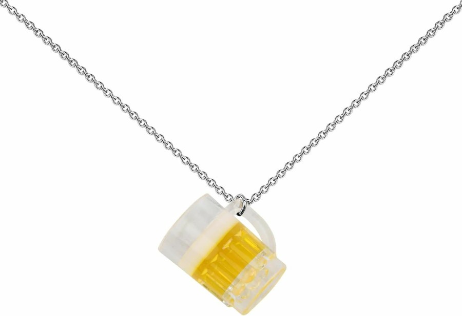 Hot PLITI Pliti Funny Beer Mug Necklace Beer Drinker Gift Craft Beer Lover Gift Bartender Gift Miniature Beer Pendant (Beer Mug Nec)