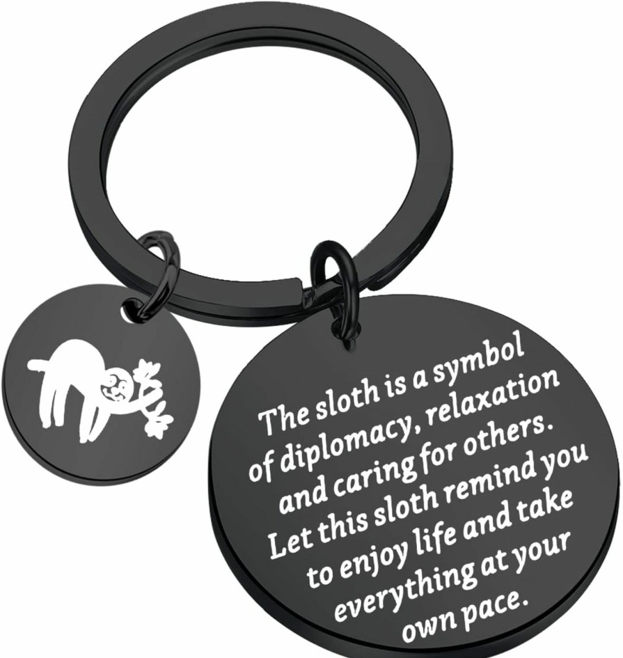 Wholesale ENSIANTH Ensianth Sloth Keychain Sloth Lover Gift Animal Lover Gift Inspirational Sloth Jewelry For Friend