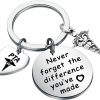 Clearance MYOSPARK Myospark Pta Physical Therapist Assistant Gift Pta Graduate Gift Never Forget The Difference You'Ve Made Keychain