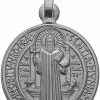 Online D Jewelry 925 Sterling Silver Saint Benedict Charm Pendant Made In Italy, 15Mm Diameter