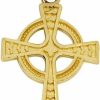 Clearance Claddagh Gold High Polish 10K Yellow Gold Celtic Cross Charm Pendant