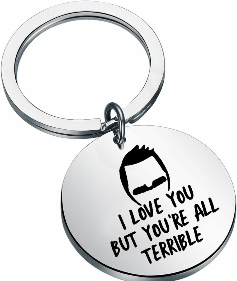 Best ENSIANTH Ensianth Bob'S Inspired Keychain I Love You But You'Re All Terrible Burgers Gift Bob Belcher Fans Gift