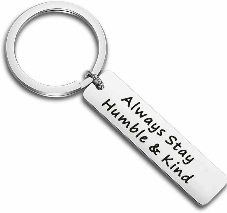 Best FEELMEM Feelmem Always Stay Humble And Kind Inspirational Life Quotes Keychain Graduation Gift Retirement Gift