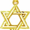 Hot Claddagh Gold Jewish Charms And Pendants - Double Star Of David (10K Gold)