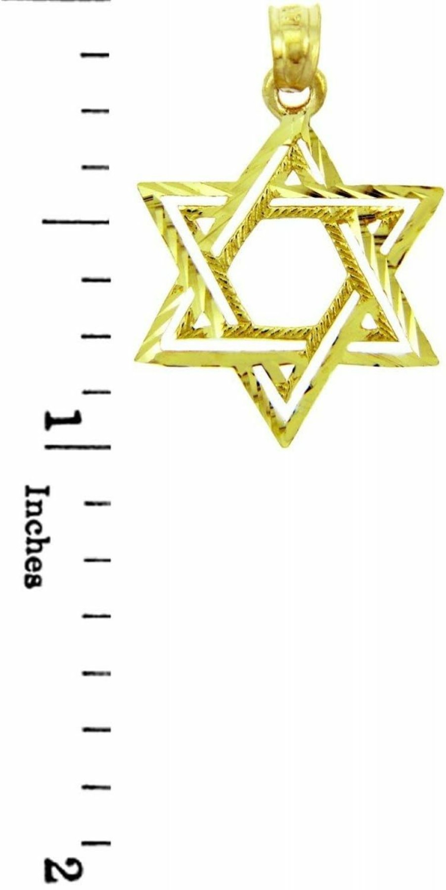 Hot Claddagh Gold Jewish Charms And Pendants - Double Star Of David (10K Gold)