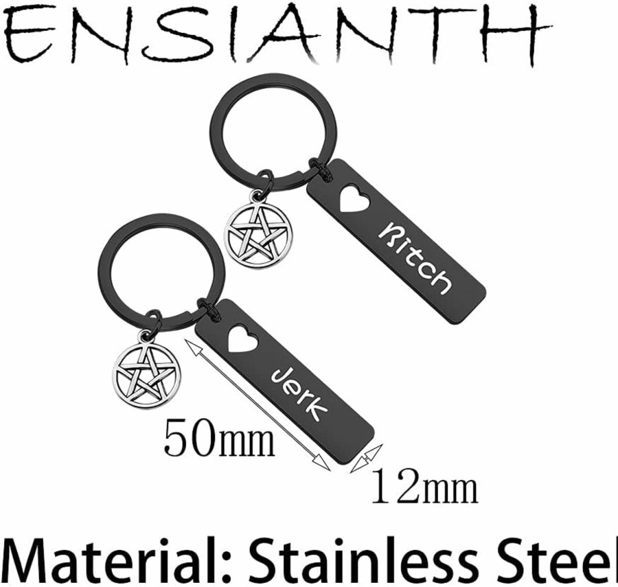 Wholesale ENSIANTH Ensianth Spn Jewelry Bitch Jerk Keychain Best Friend Keychain Couple Keychain