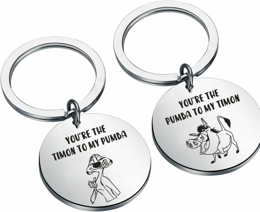 Clearance FAADBUK Faadbuk King Lion Cartoon Movie Inspired Gift Timon And Pumba Gift Best Friend Keychain You'Re The Timon To My Pumba