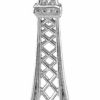 Online Claddagh Gold Fine 925 Sterling Silver Eiffel Tower Charm Pendant