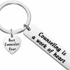 Wholesale POTIY Potiy School Counselor Keychain Counselor Jewelry Gift Counseling Gift For Teacher Guidance Counselor