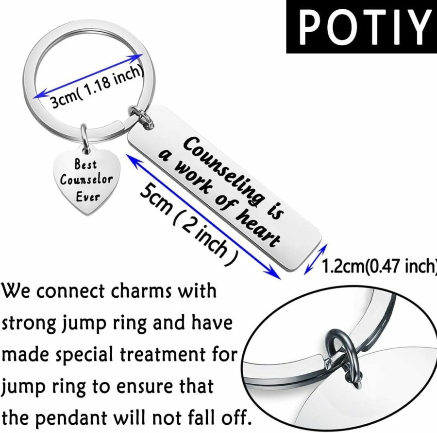 Wholesale POTIY Potiy School Counselor Keychain Counselor Jewelry Gift Counseling Gift For Teacher Guidance Counselor