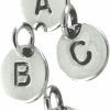 New apop nyc Apop Nyc 925 Sterling Silver Alphabet Initial Round Disc Pendant Only - Mini