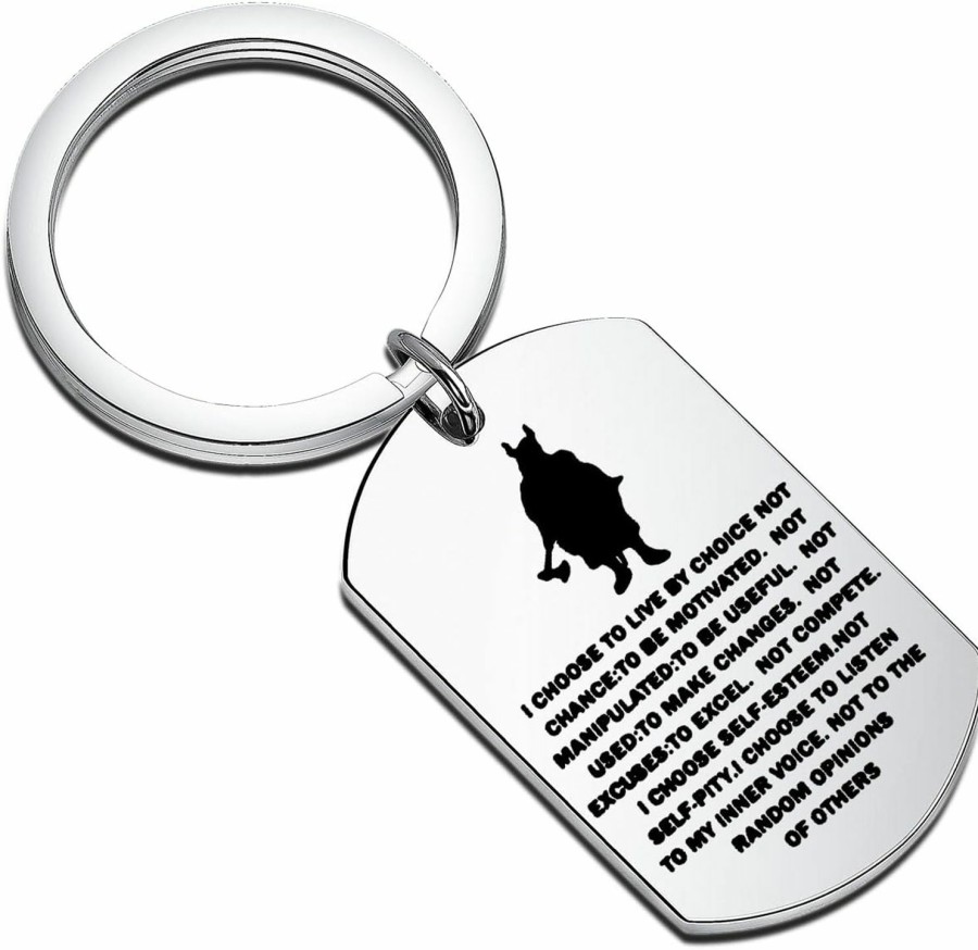 Clearance LQRI Lqri Movie Inspired Warrior Keychain I Choose To Live By Choice Not By Chance Fighter Gift Inspirational Gift For Fans