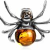 Wholesale Ian and Valeri Co. Ian And Valeri Co. Amber Sterling Silver Spider Pendant