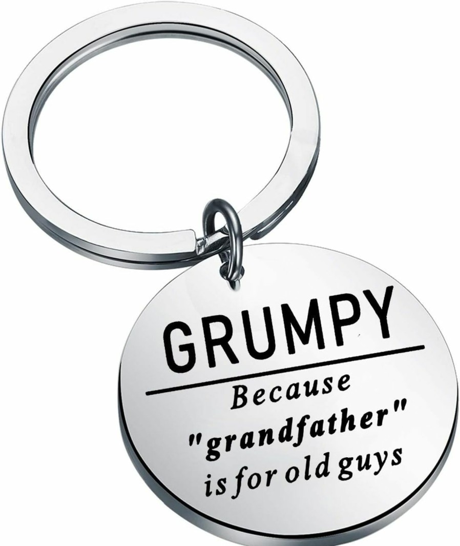 Hot TIIMG Tiimg Grumpy Keychain Grandfather Fathers Day Gift Grumpy Gifts For Grandpa Grandpa Keychain