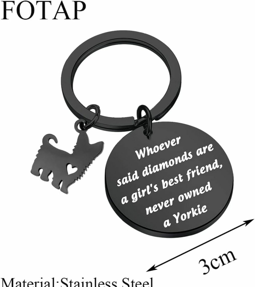 Hot FOTAP Fotap Yorkie Lover Gift Yorkie Keychain Best Yorkie Mom Ever Gift Dog Owned Gift Yorkshire Terrier Gift