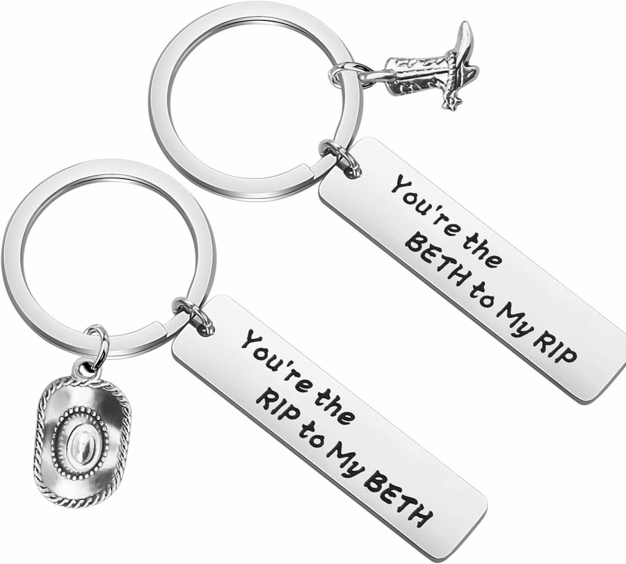 Best FAADBUK Faadbuk Tv Show Inspired Keychain Couple Keychain Set You'Re The Rip To My Beth Gift For Her Him