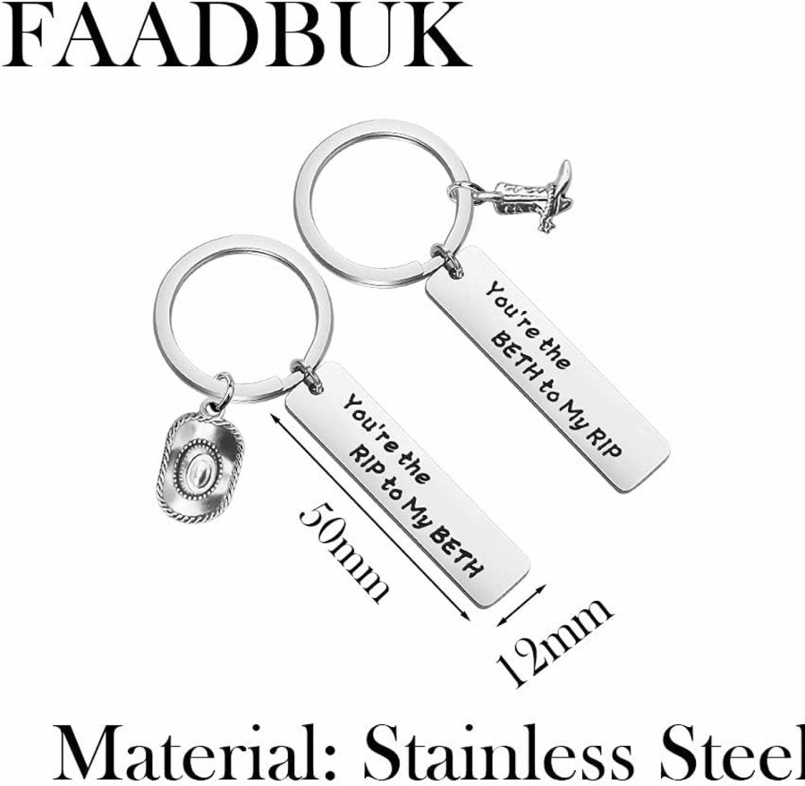 Best FAADBUK Faadbuk Tv Show Inspired Keychain Couple Keychain Set You'Re The Rip To My Beth Gift For Her Him