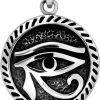 Hot W | S WITHLOVE SILVER Withlovesilver 925 Sterling Silver Round Ancient Egyptian Eye Of Horus Symbol Of Protection Pendant