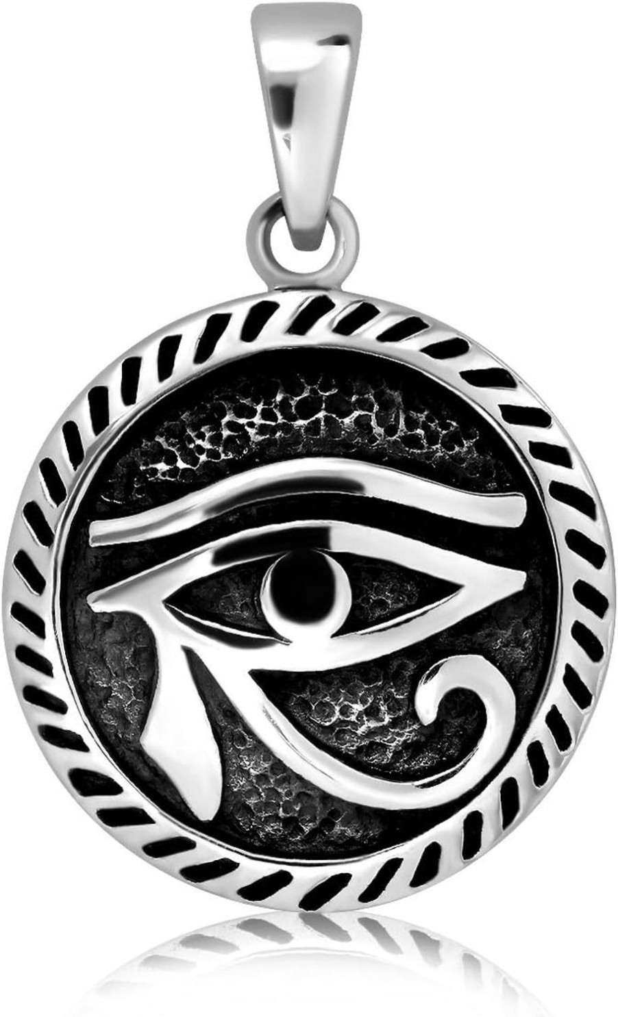 Hot W | S WITHLOVE SILVER Withlovesilver 925 Sterling Silver Round Ancient Egyptian Eye Of Horus Symbol Of Protection Pendant