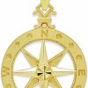 Wholesale CA CHARMAMERICA Charm America - Gold Petite Compass Charm - 10 Karat Solid Gold