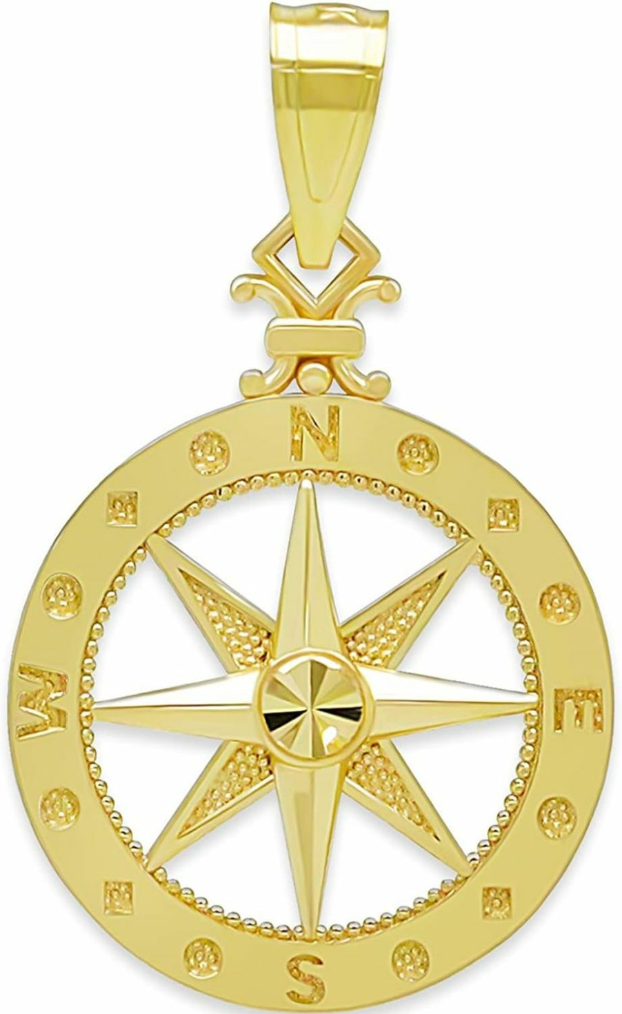 Wholesale CA CHARMAMERICA Charm America - Gold Petite Compass Charm - 10 Karat Solid Gold